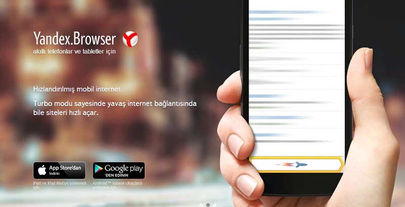 yandex browser mobil uygulama