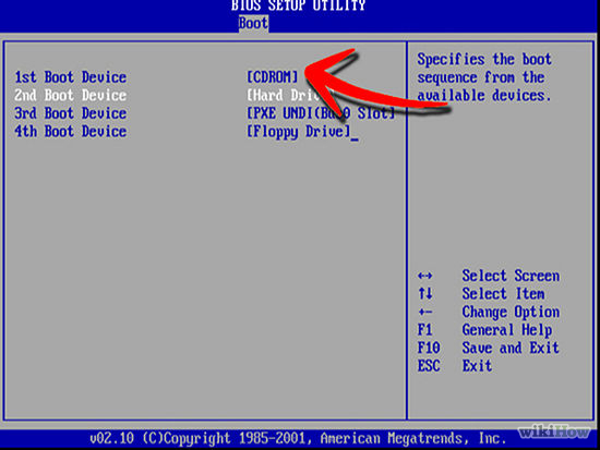 bios first boot unlem