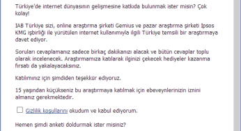 İAB Gemius Anketi Hakkında