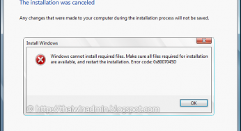 Windows gereken dosyaları yükleyemiyor HATA KODU :0x8007045D Sorunu Çözümü