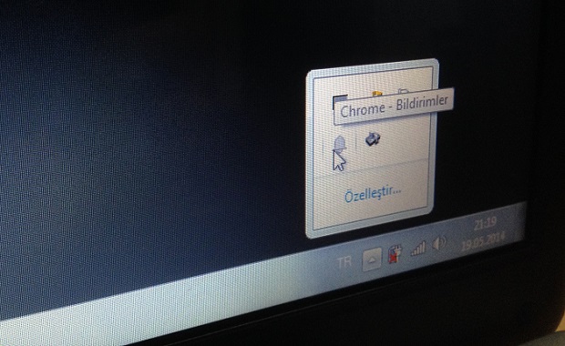 chrome bildirimler simge