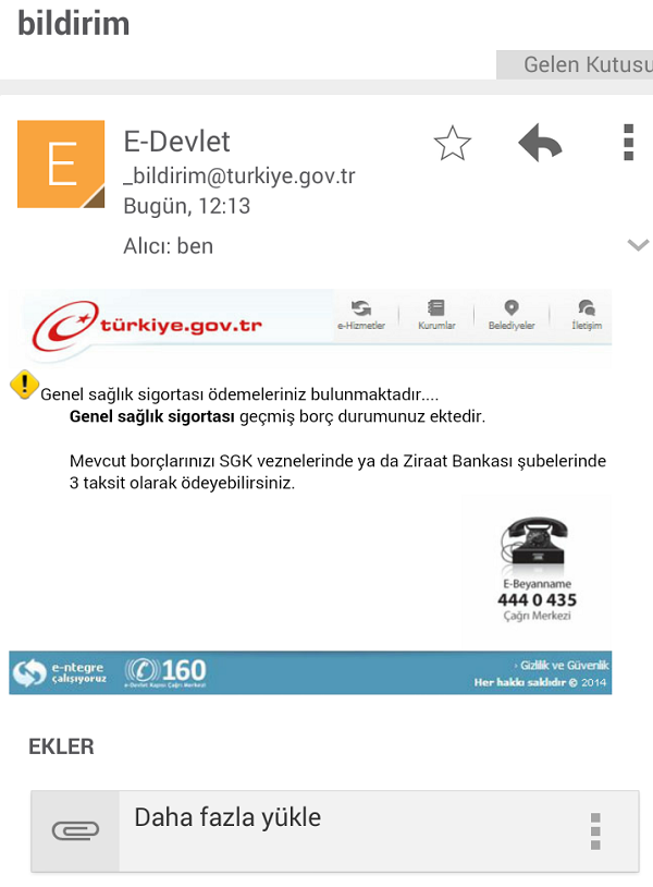 E-devlet-GSS-bildirim-maili
