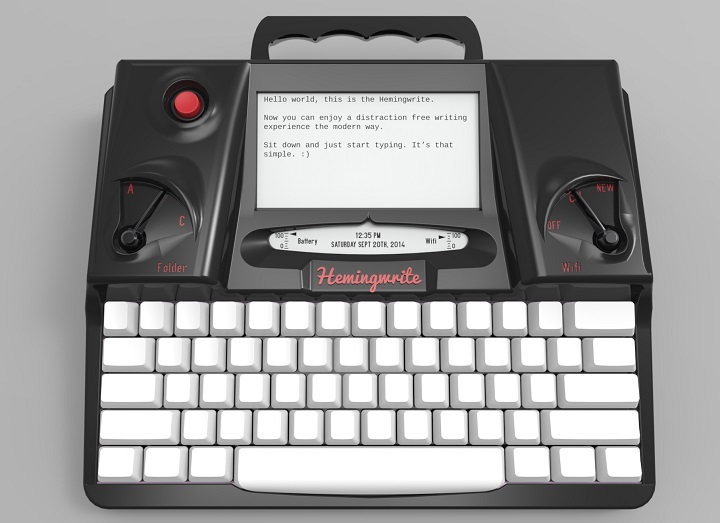 hemingwrite daktilo hissi veren yazi cihazi