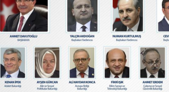 İşte Yeni Bakanlar Kurulu