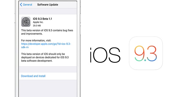 IOS 9.3 Güncellemesi İndirilebilir Durumda!