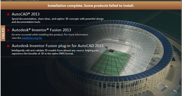 autocad InstallationComplete hatasi