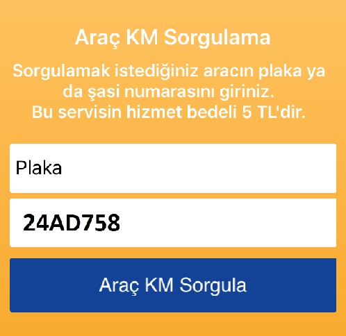 hgs ile km sorgulama